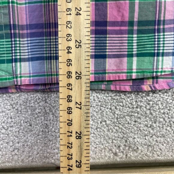 Ralph Lauren Dress Shirt Men's Medium Pink Green Plaid Button Down Collar - Picture 7 of 8
